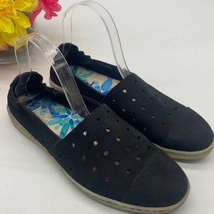 Born Black Cut Out Leather Loafer Size 8 Style - F39203 BLO4612D